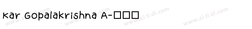 Kar Gopalakrishna A字体转换